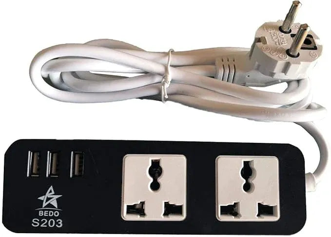 Universal Power Extension with USB Ports – Smart Charging Multi Socket Board