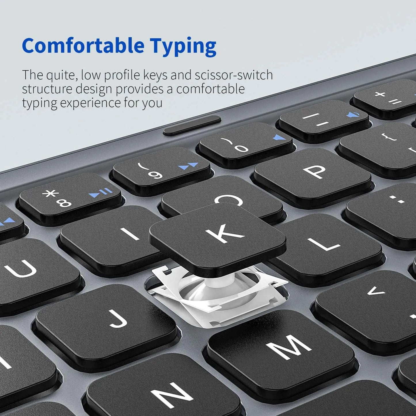 Smart Foldable Wireless Keyboard with Touchpad – Universal Compatibility for All Devices