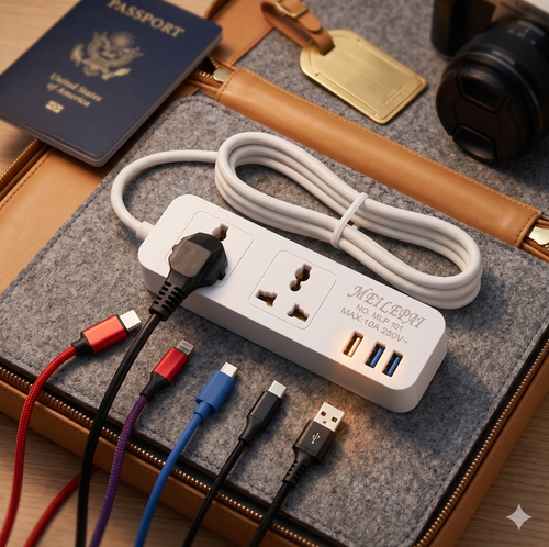 Universal Power Extension with USB Ports – Smart Charging Multi Socket Board