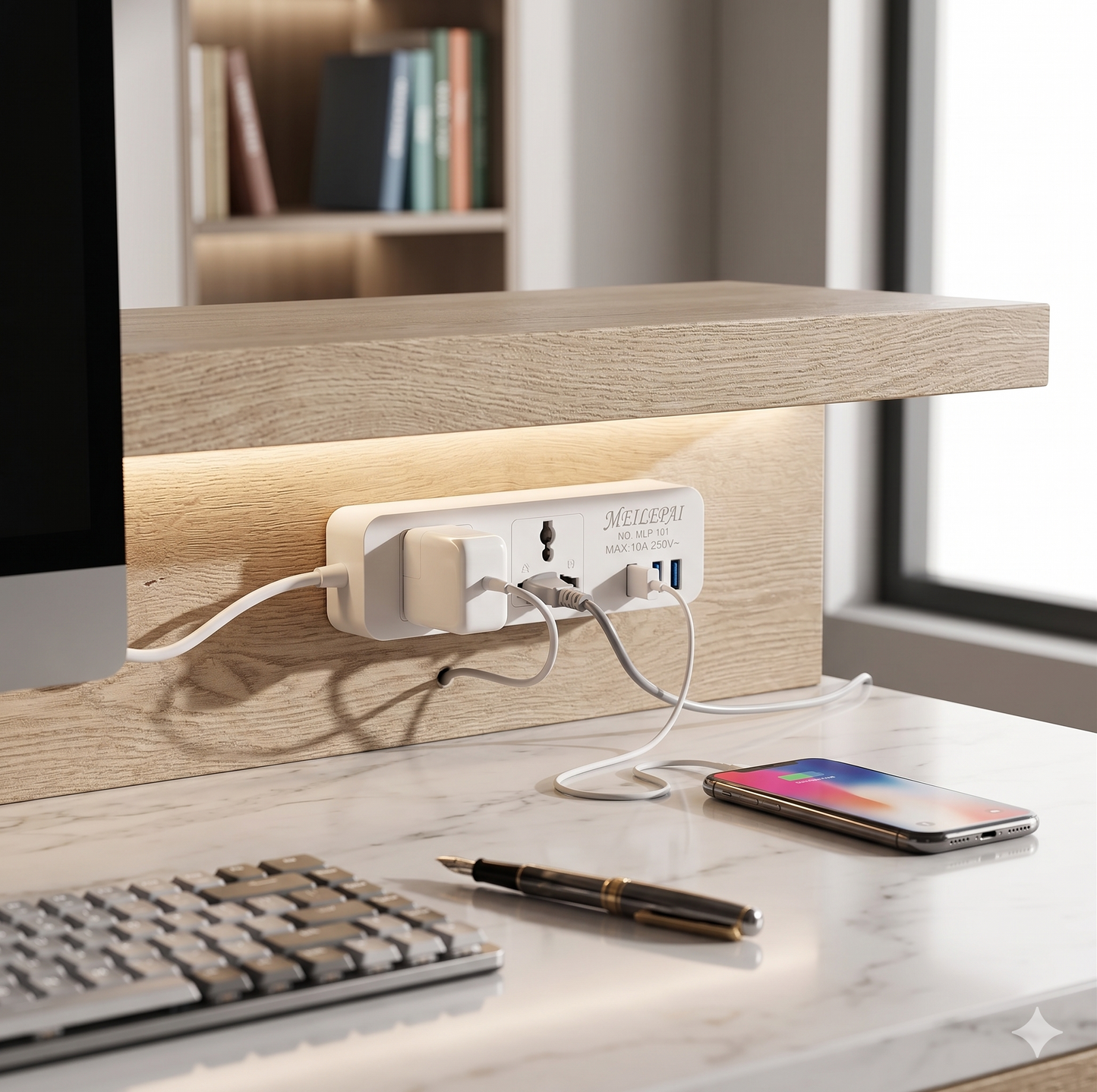 Universal Power Extension with USB Ports – Smart Charging Multi Socket Board