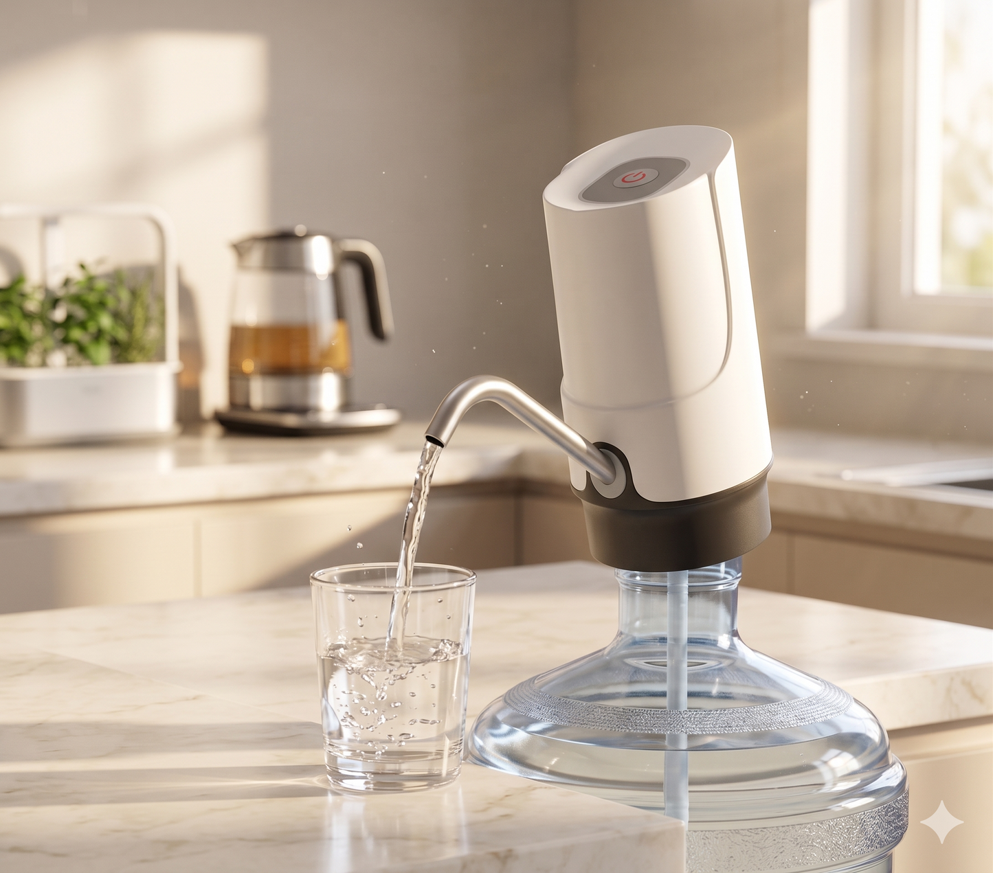 Portable Automatic Water Pump Dispenser USB Charging Drinking Bottle Pump for Home Kitchen Office