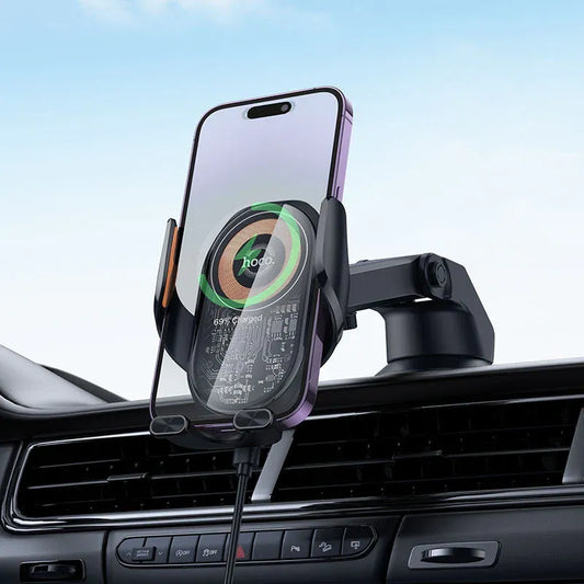 “Best Wireless Charging Car Holder in UAE – [Hoco] Fast Charge Phone Mount for Car”