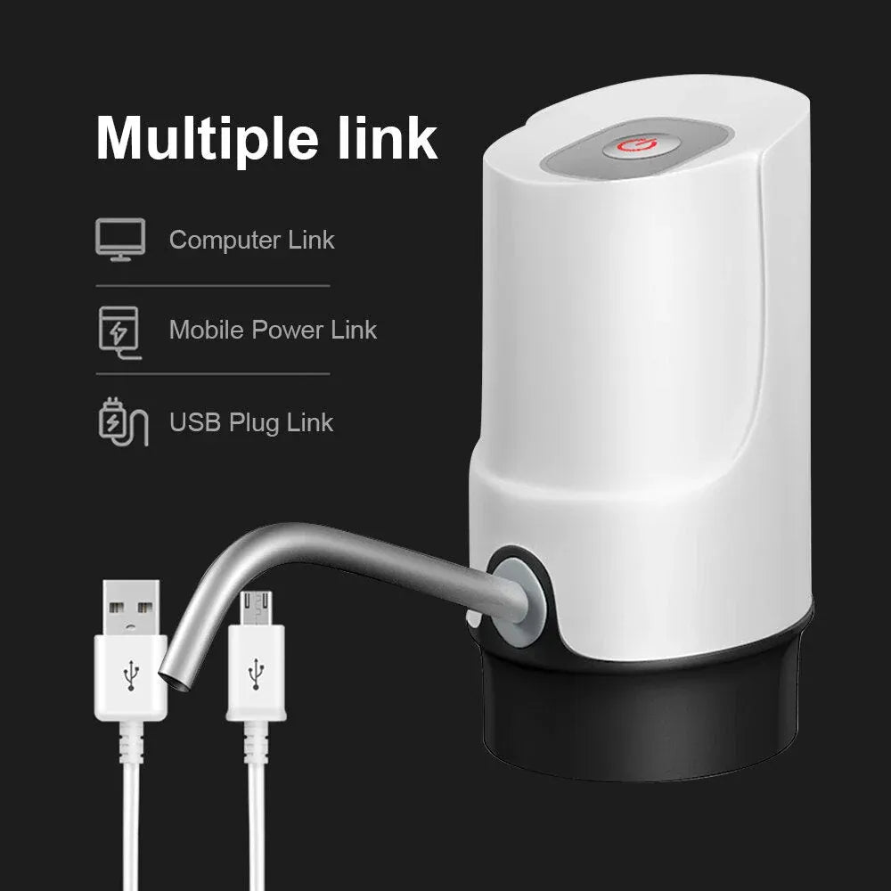 Portable Automatic Water Pump Dispenser USB Charging Drinking Bottle Pump for Home Kitchen Office