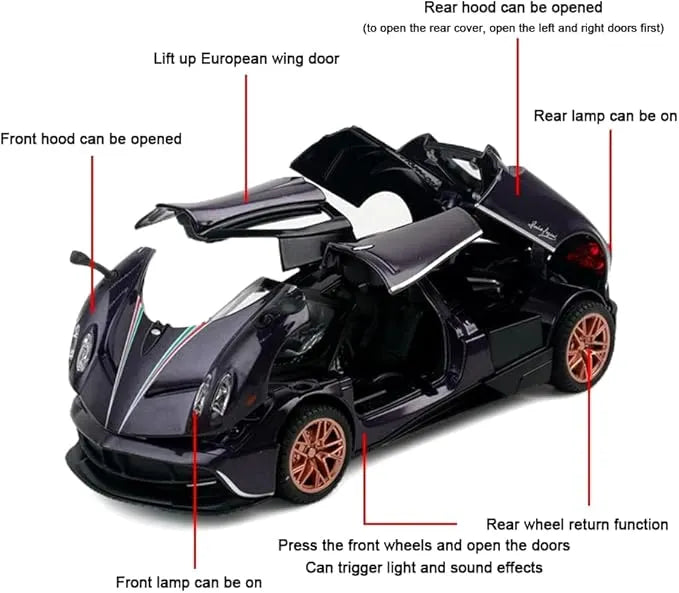 Pagani Huayra Miniature Car Model – Diecast Alloy Sports Car Toy for Collection
