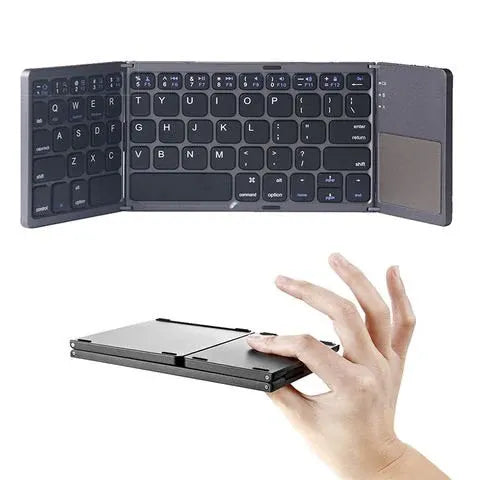 Smart Foldable Wireless Keyboard with Touchpad – Universal Compatibility for All Devices
