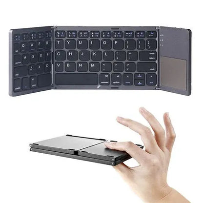 Smart Foldable Wireless Keyboard with Touchpad – Universal Compatibility for All Devices