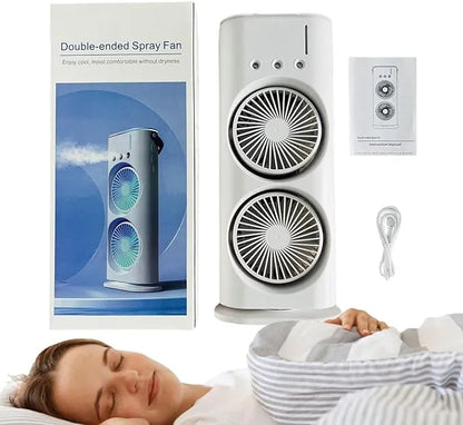 Best Gift for Summers- Mini Double Head Spray Fan with Water Tank – Portable Summer Cooling Fan [TOP SELLING]