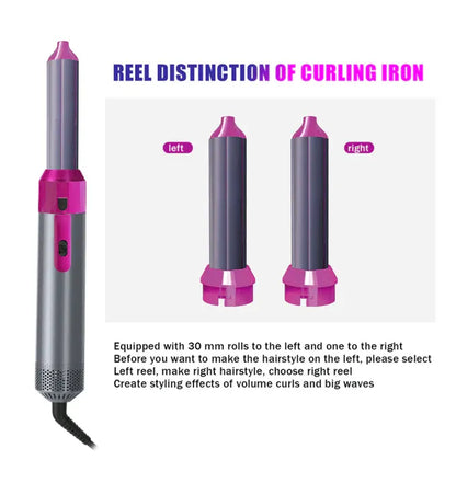 Professional 5-in-1 Hot Air Brush – Dry, Curl, Straighten & Volumize