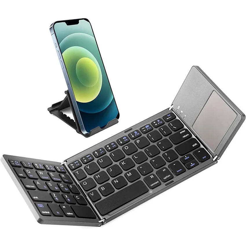 Smart Foldable Wireless Keyboard with Touchpad – Universal Compatibility for All Devices