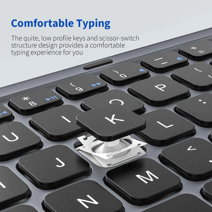 Smart Foldable Wireless Keyboard with Touchpad – Universal Compatibility for All Devices